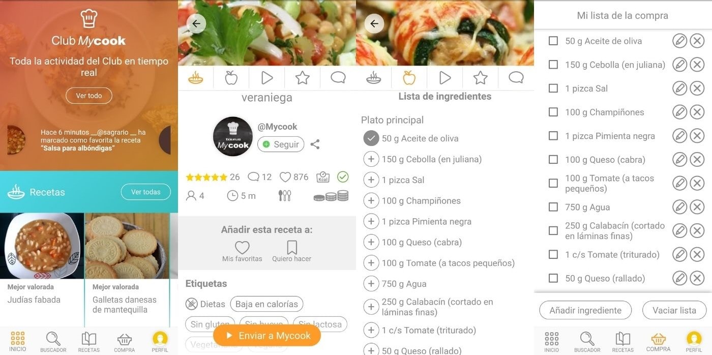 App movil taurus mycook touch