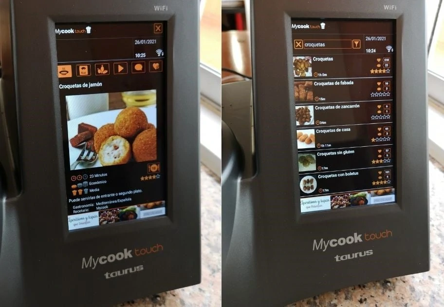 Buscador de recetas Taurus Mycook