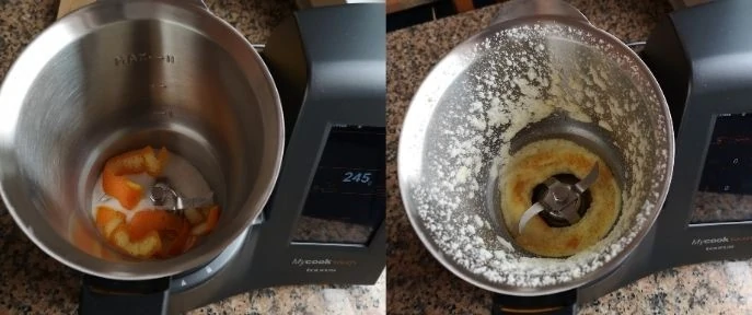 tarta de zanahoria en mycook azucar y naranja